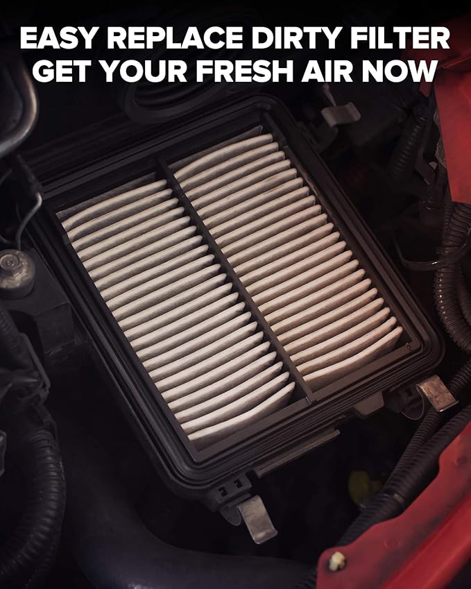 PHILTOP Engine Air Filter CA11259 Replacement for Mazda Vehicles - 3 (2012-2018), 3 Sport (2012-2018), 6 (2014-2021), CX-5 (2013-2023) - L4 2.0L 2.5L, Rigid Panel