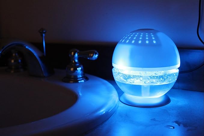 Little Squirt Glowing Water, Air Revitalizer, Air Freshener, Room Aromatizer, Aromatherapy, Aroma and Essential Oil Diffuser with 10ML Lavender Oil, White