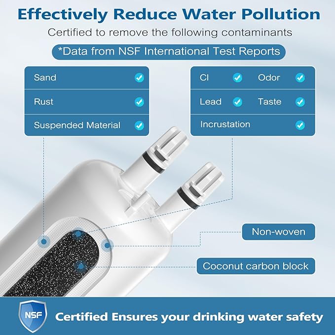 W10295370A Filter Replacement Compatible With W10295370,Filter 1,EDR1RXD1,WHR1RXD1,P8RFWB2L, P8WB2L, P4RFWB, 46-9930,46-9081 (3 Pack)
