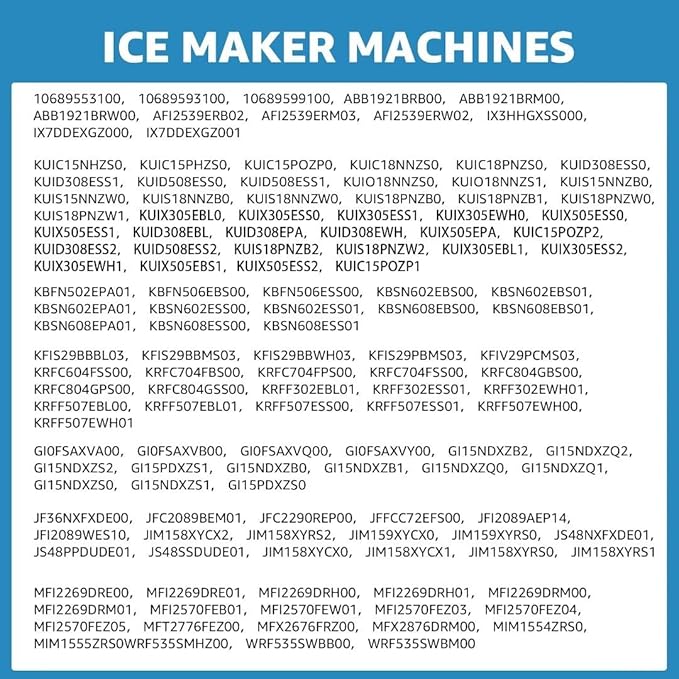 Replacement for ICE2, F2WC9I1, FILTER 9, W10565350, P6RFWG2K, PS8759230 W10480323, Ice Maker Filter, Used in 50 Ib Ice Maker Machines - Pack of 2