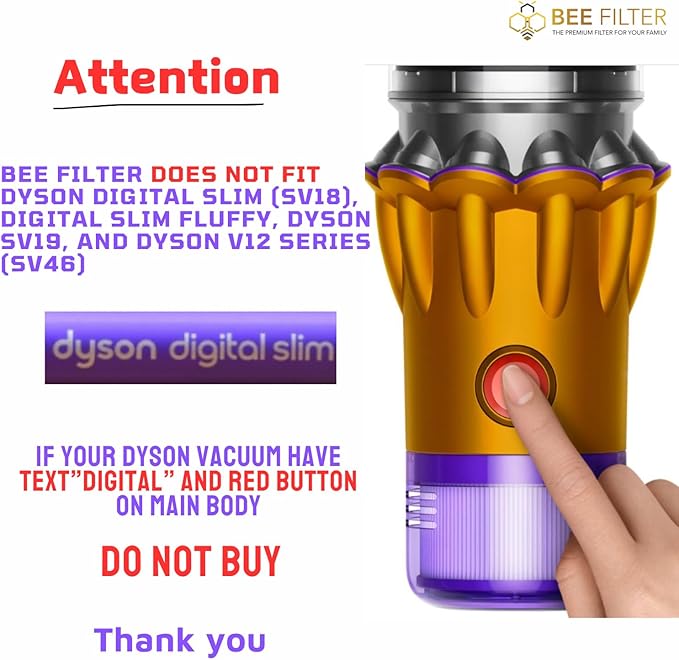 Dyson V15 Filter, 2-Pack Premium True HEPA Replacement Filters Compatible with Dyson V15 Detect, V15 Detect Absolute, V15 Submarine, V15 Detect Filter, V11 Animal Filter, V11 Filter, Part no 970013-02