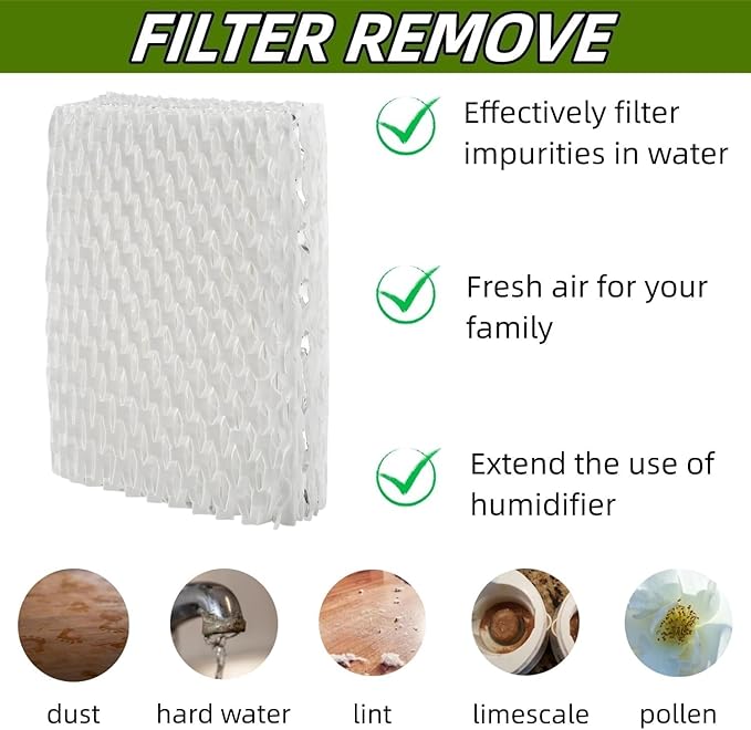 6 PACK WF813 Humidifier Filter Replacement Compatible with Equate EQWF813 EQ-2119-UL, Replacement Wick Compatible with Relion WF813 RCM832 RCM832N and Procare PCWF813 Cool Mist Humidifiers Wick Filter