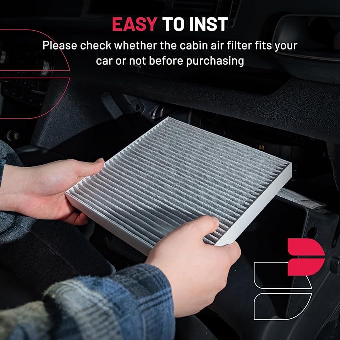 BDFHYK 1PC CF12151 Cabin Air Filter with Activated Carbon Compatible with Hyundai 2015-2019 Sonata, Compatible with Kia 2017 2018 2019 Cadenza