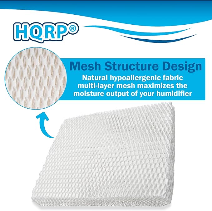 HQRP 2-Pack Wick Filter Compatible with Vornado MD1-0034 Replacement EV100, EV200, EVDC300, EVDC500, Evap2, Evap40 Evaporative Humidifiers