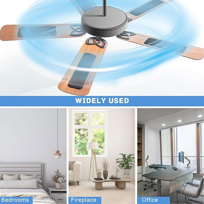 Ceiling Fan Filter, 5-Pack Ceiling Fan Filters for Blades, Ceiling Fan Air Purifier Pads, Coconut Carbon Universal Air Filter, Ceiling Fan Blade Filters for Common Household Contaminants(10*3.5*0.4”)
