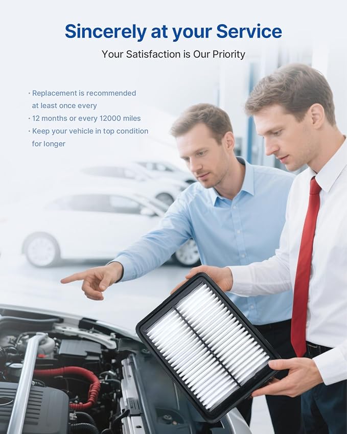 Engine & Cabin Air Filter for 2021-2023 Santa Fe, 2020-2023 Sonata, 2022-2023 Tucson, 2021-2023 Sorento, 2023 Sportage, Replacement for CF12820 CA12817 (Only Fit Hybrid)