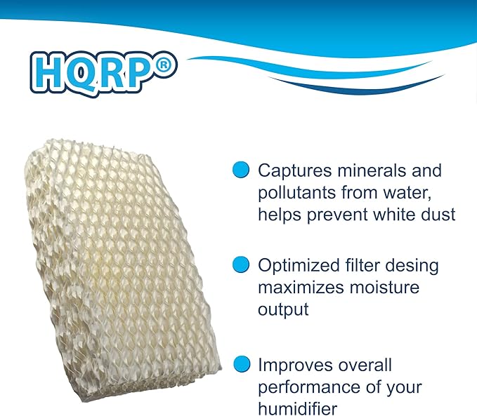 HQRP Humidifier Wick Filter Compatible with ProCare PCCM-832N PCCM-840 Cool Mist Humidifier, AC813 PCWF813 PCWF813-24 Replacement