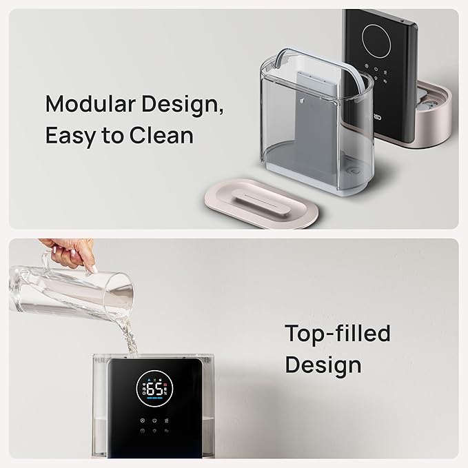 Dreo 8L Smart Humidifiers for Bedroom 600ftยฒ, 80H Runtime Warm&Cool Supersized Mist Humidifier for Large Room Indoor, Quiet Whole House humidifier for Baby, Plants, with Alexa/Google, Starlight,HM717S