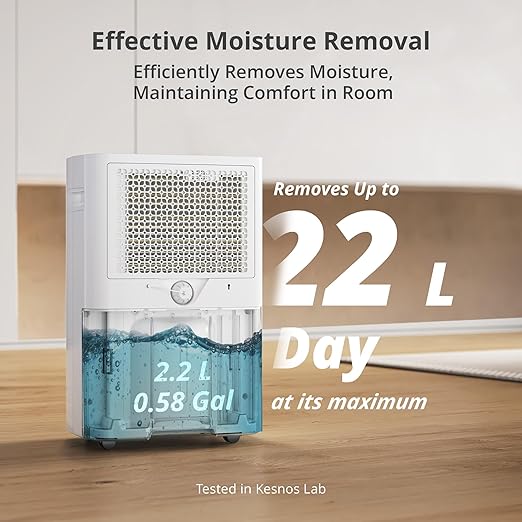 Kesnos 4,500 Sq. Ft. Energy Star Dehumidifier for Home, 52 Pint Dehumidifier with Drain Hose for Basement, Bedroom, Bathroom, Room, Featuring Front Display, 24H Timer and Auto Defrost Function
