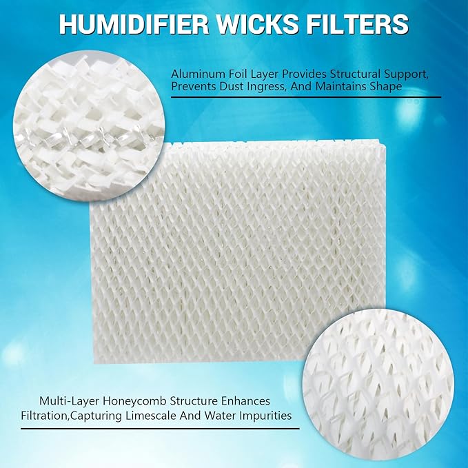 MD1-0034 Humidifier Replacement Wick Filters for Vornado Evaporative Humidifier Evap2, Evap40, EV3, EV100, EV200, EVDC300, EVDC505, EVDC500, Tornado Humidifier Filter (Not for Evap3)- 4 Pack