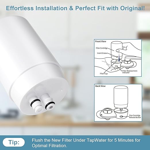 Faucet Filter Replacement for Brita Sink Water Filter - Compatible with Brita 36311 On Tap Faucet Filters System, FF-200, FF-100 - Pack of 3 - Fits All Tap Water Filters