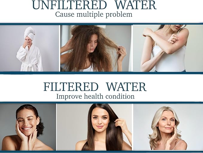 Filtered Shower Head β High Pressure 23 Stage Shower Filter for Hard Water β Removes Chlorine, Heavy Metals & Harmful Substances β Water Softener β Bonus Cartridge Included (Industrial)