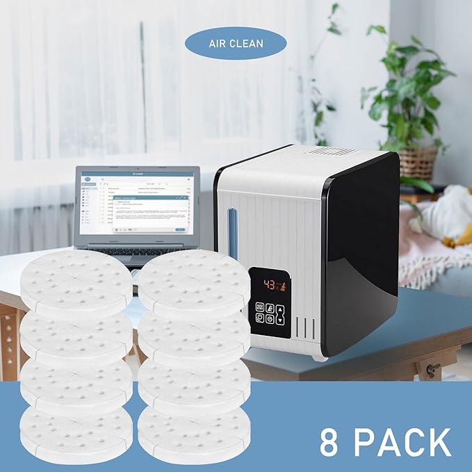 A451 Anti-Mineral Pads Humidifier Replacement Filters Compatible with BONECO S200, S250 & S450 Steam Humidifiers, 8 Pack