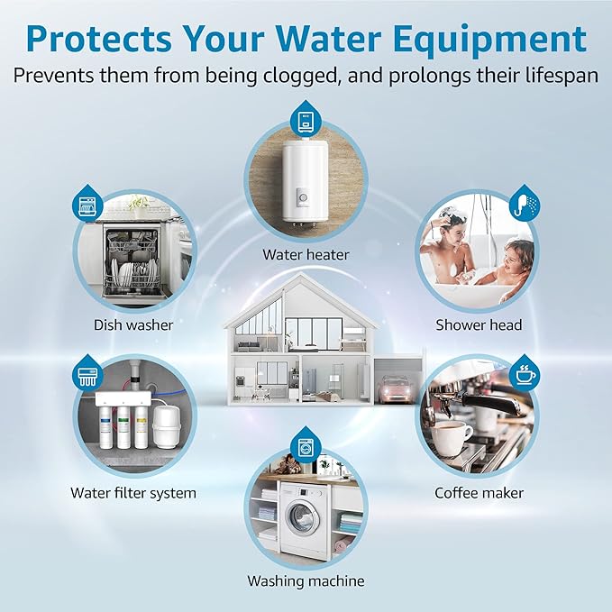 AQUA CREST AP810 Whole House Water Filter Replacement for 3M® Aqua-Pure AP810, AP801, AP811, Whirlpool® WHKF-GD25BB, WHKF-DWHBB, 5 Micron, 10" x 4.5", Well & Tap Water Filter, Pack of 3