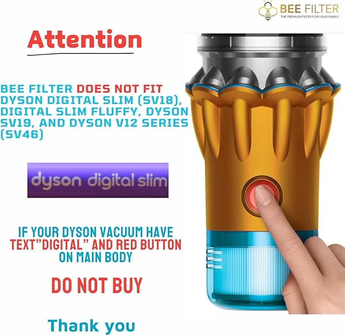 Dyson V15 Filter, 2-Pack Premium True HEPA Replacement Filters Compatible with Dyson V15 Detect, V15 Detect Absolute, V15 Submarine, V15 Detect Filter, V11 Animal Filter, V11 Filter, Part no 970013-02