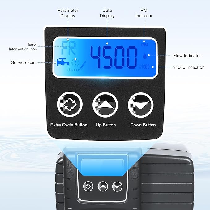 Water Softener System Filter Control Head, 5600xstst Time Type Digital Control Valve for Water Softeners Water Softener Control Head Electronic Water Softener Valve Complete Accessories