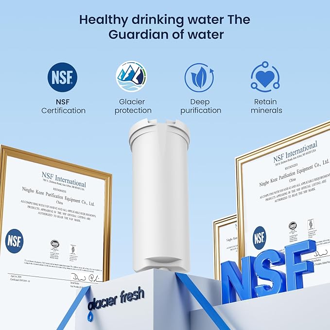 GLACIER FRESH Replacement for GE Profile Opal Ice Maker Filter,NSF 42 Certified, ge Opal ice Maker Filter, Easy Install, 1 Pack