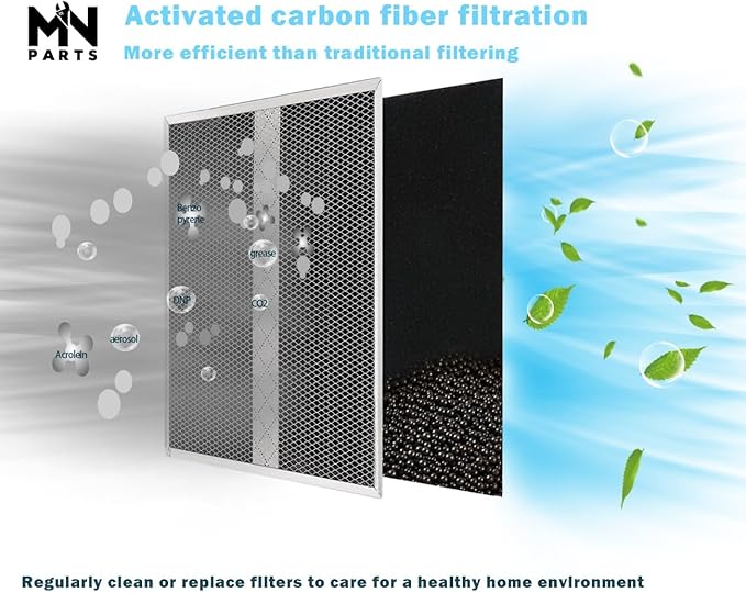 HPF30 Charcoal Filter Compatible with Broan Range Hood Filter S97020466 Range Hood Non-Ducted filter 14.6" X 12.9" Kitchen Grease Filter HPF30 XC Type 2pcs…