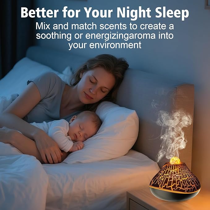 Essential Oil Diffusers for Home, 160ml Small Aromatherapy Diffuser with Auto Shut-Off Home Fragrance Aroma Diffuser with 7 LED Color Night Light Mini Humidifiers for Bedroom