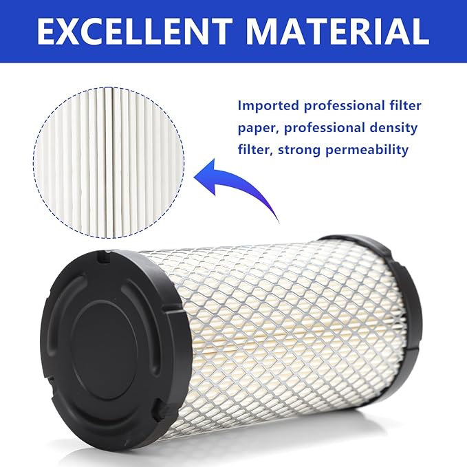 2 PCS M113621 Air Filter - Fit for John Deere M113621 NAPAA 6449 Fleetguard AF25550 WIX 46449 Kawasaki 11013-1290 11013-7029 11013-7048 Donaldson P822686