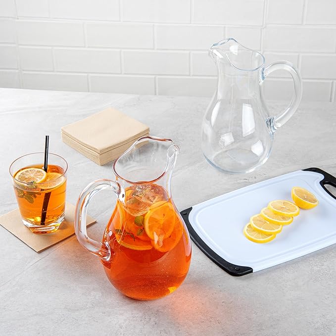 Bev Tek 57 Ounce Water Pitcher, 1 Heavy-Duty Water Jug - Dishwashable, Shatterproof, Clear Polycarbonate Beverage Serveware, For All Kinds Of Beverages - Restaurantware