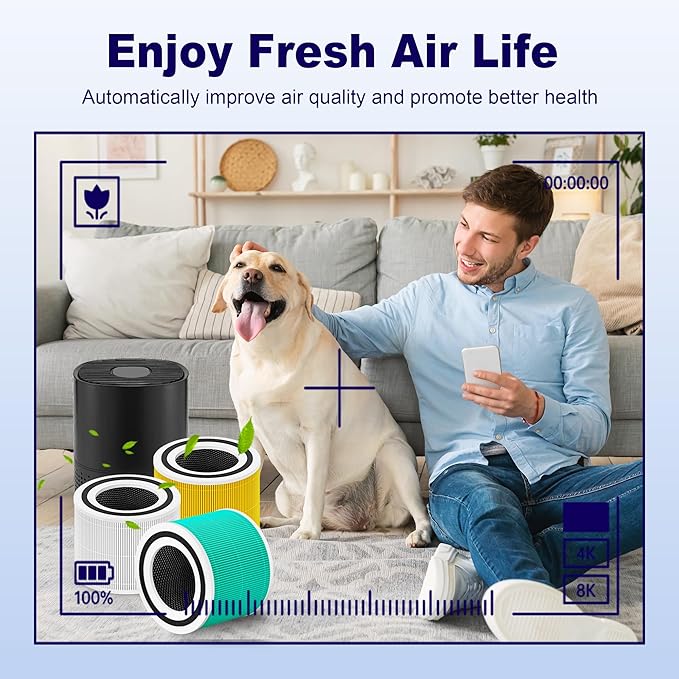 240 True HEPA 14 Pet Allergy Replacement Filter Compatible with Puroair 240, 3-in-1 True HEPA Filter Replacement, Grade True HP-14 with Activated Carbon Filter, 1 Pack, Yellow