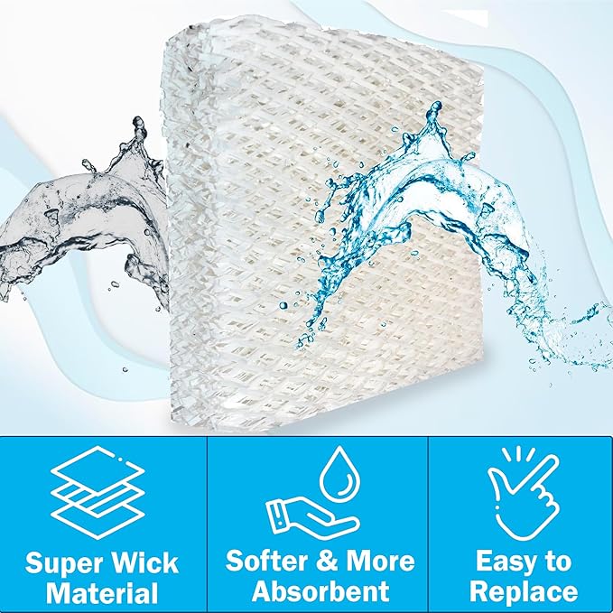 HQRP Pack of 3 Humidifier Wick Filters сompatible with Duracraft DH831 DH4C DH83 DH-831 DH-4C DH-83 Humidifiers