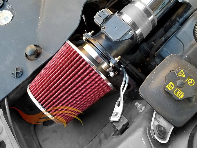 RED 2.75" 70 mm Inlet Cold Air Cone Replacement Quality Performance Washable Clamp-On Dry Air Filter