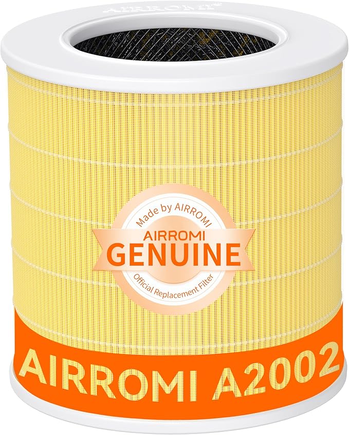 AIRROMI A2002 Original Air Purifier Filter ,Removes 99.97% of 0.3 Micron Particles, Ideal for Pet Hair, Dander, Dust, Pollen