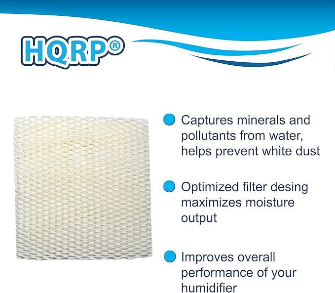 HQRP 2-Pack Wick Filter for Duracraft DH821 DH822 DH822C DH823 DH824 Humidifiers, AC-811 D11-C HC-811 Replacement