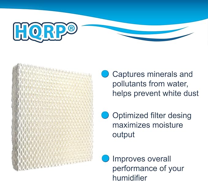 HQRP 4-pack Wick Filter for Duracraft DH821 DH822 DH822C DH823 DH824 Humidifiers, AC-811 D11-C HC-811 Replacement