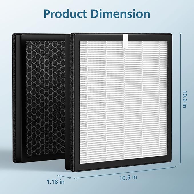G3 Replacement Filter, Compatible with AMEIFU G3 (Sferf-30) Air Purifier, VEWIOR A3 Air Purifier and Tailulu HQZZ-260, 3-in-1 HEPA Air Cleaner Filter, 2 Pack
