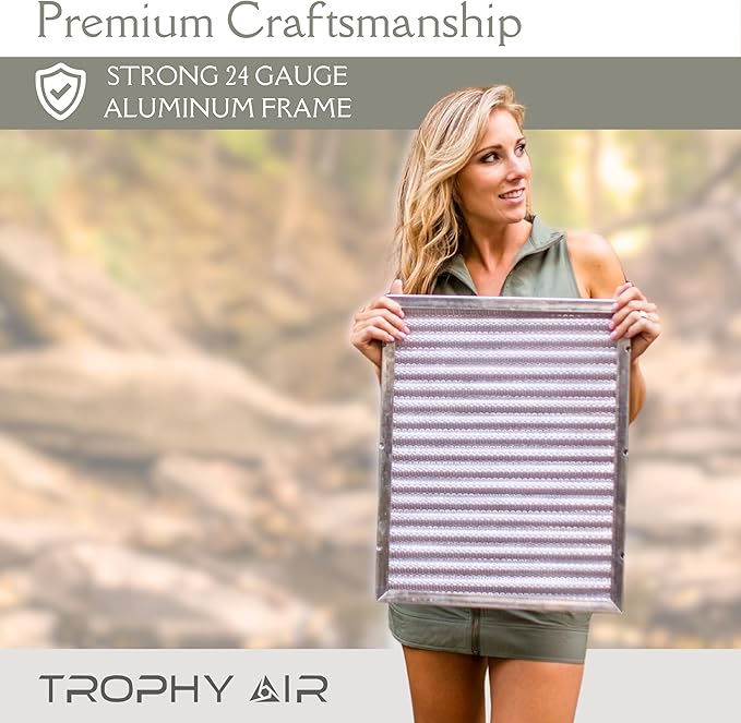 12x12x1 | Trophy Air | Merv 8 | Washable Furnace Filter | Lifetime HVAC & Furnace Air Filter | Washable Electrostatic | High Dust Holding Capacity | Premium Quality Aluminum
