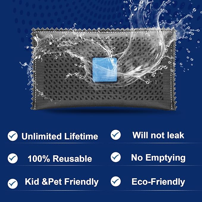 Timgle 10 Pcs 100g Rechargeable Desiccant Packs for Storage Silica Gel Packets Dry Moisture Absorbers Bags Reusable Desiccant Car Dehumidifiers Bag for Closet Home Car Moisture Absorbing