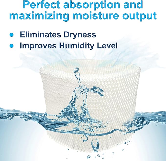 HQRP HWF62 Humidifier Wick Filter A for Holmes HWF62 HWF62CS HM1275 HM1280 HM1281 HM1285 HM1290 HM1295 HM1296 HM1297 HM1230 HM1245 HM2005 HM2025 HM2030 HM2408 HM2409 Humidifiers