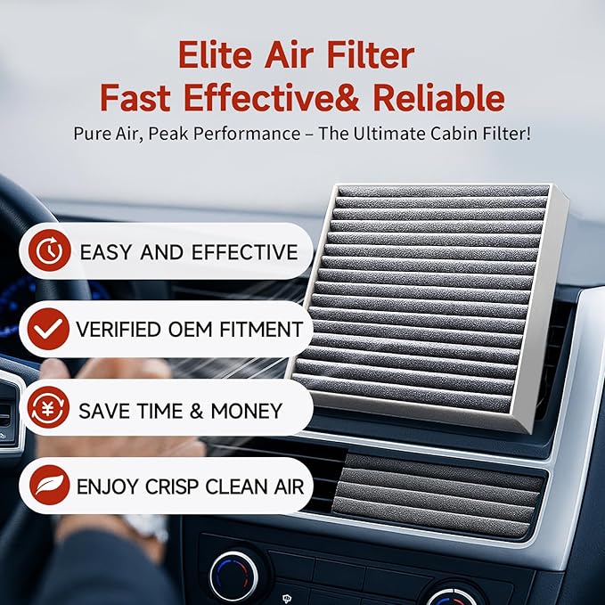 2PCS CP138 (CF10138) Cabin Air Filter with Activated Carbon Replacement for Toyota Highlander (2001-2007), Lexus IS300 (2001-2005), RX300 (1999-2003)