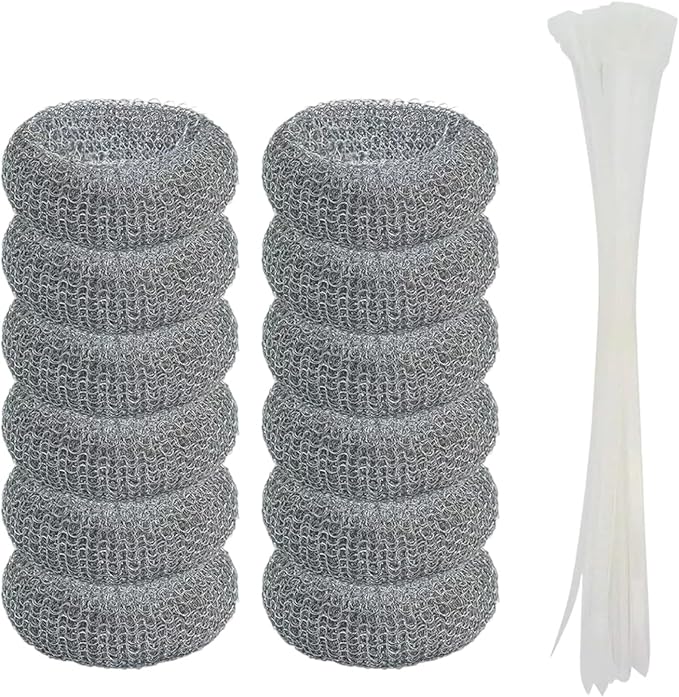 12 Pack Washing Machine Lint Traps Snare Filter Screen Stainless Steel Mesh Ties