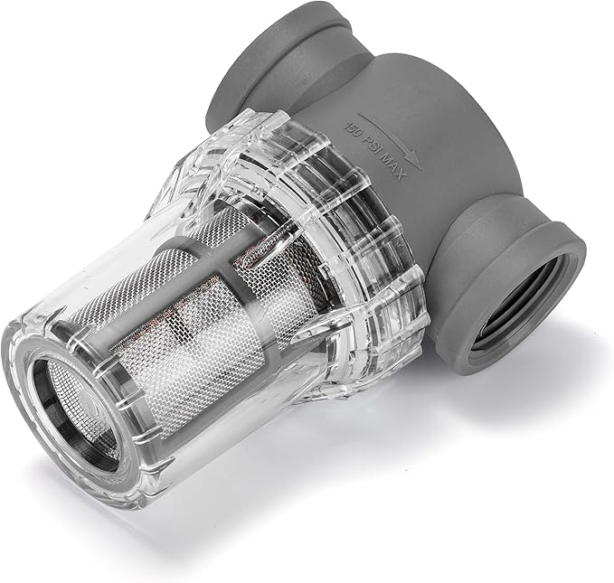 1'' Female NPT in-Line Strainer - Garden Hose Filter for High Pressure Washer, Sediment Filter with 30 Mesh Stainless Steel Screen (1'' 30 Mesh)