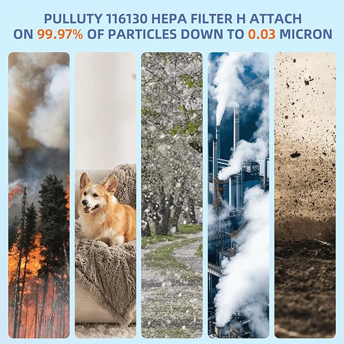 12030 HEPA Replacement Filter for Clorox Medium Room Air Purifier 11030 & 11031,3-in-1 H13 True HEPA with Activated Carbon Filter,2 Pack