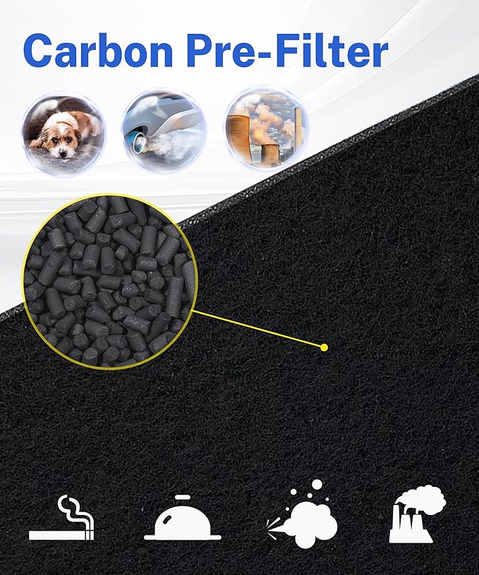 2 Pack Activated Carbon filters Compatible with AIRCARE 1051 Evaporative Humidifier, Essick Air Part # 1051-Models 4DTS300, 4DTS900, H12300HB, H12600,H12400HB,696800,696400HB