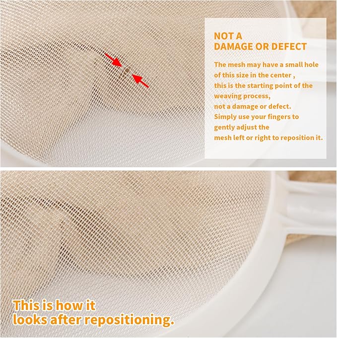 Kefir Strainer Set, 2-Size Plastic Non-Metal Sieve with Fine Mesh for Kefir Grains, Milk Kefir, Water Kefir & Kombucha - Durable, Food Grade & Easy Clean