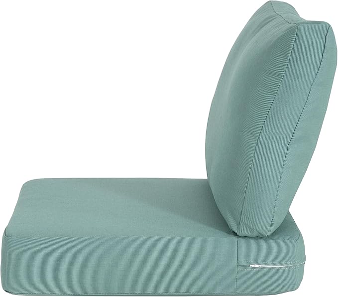 GDFStudio Outdoor Club Chair Cushion Set,5" Thick Water-Repellent Seat & Back Cushions,UV-Resistant Fabric,All-Weather Comfort Pads for Patio,Deck,Garden,Backyard Seating,Teal
