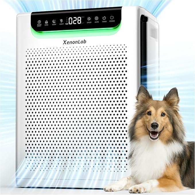 Air Purifiers for Home Large Room, Cover Up to 2600 FtΒ² with Washable Filters, Powerful Turbo Mode, PM2.5 Air Quality Display, 22dB Sleep Mode, Air Cleaner for Pets Hair, Smoke, Odors, HAP607, White