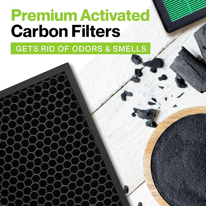 Coway Filter Replacement for 400/400S Airmega Max 2, High Performance True HEPA and Activated Carbon Filter for Air Purifier, 2-Pack