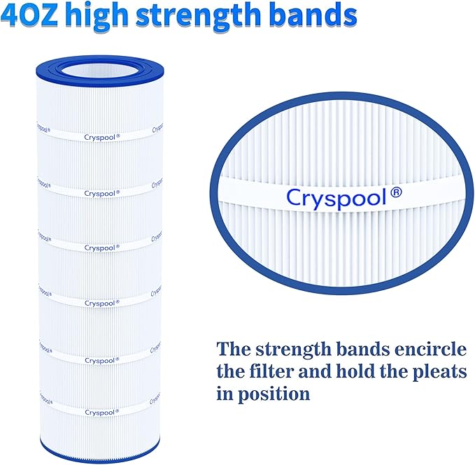 Cryspool® 09031 Compatible with Clean & Clear CCRP150, CC150, R173216, Posi-Clear PXCRP 150, PAP150, 59054300, 160317, 160355, 160352, C-9415, 150 Sq. Ft Pool Filter Cartridge, 1 Pack
