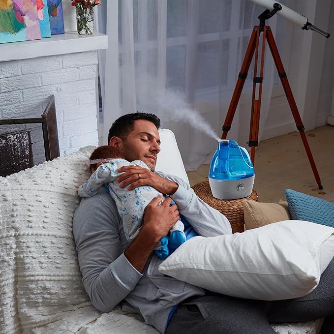 AquaOasisยฎ Cool Mist Humidifier (2.2L Water Tank) Quiet Ultrasonic Humidifiers for Bedroom & Large room - Adjustable -360 Rotation Nozzle, Auto-Shut Off, Humidifiers for Babies Nursery & Whole House