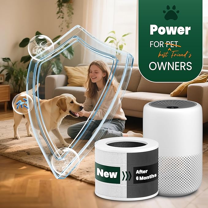 Core Mini Replacement Filter Compatible with LEVOIT Core mini-P Air Purifier, 3-in-1 Pre, H13 True HEPA, Activated Carbon Filtration System,Core Mini-RF,4 Filter & 10 Fragrance Sponge,By Improvedhand