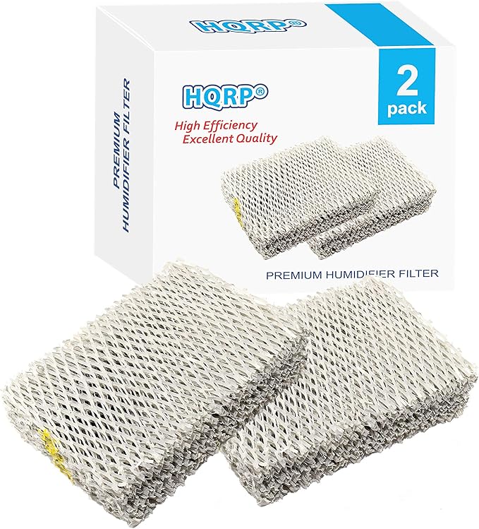HQRP 2-Pack Humidifier Wick Filter for Hunter 31941 94124 Replacement fits Hunter 33201, 33202, 33204, 33222, 33223, 37201, 37202, 37222, 37223, 36202 Humidifiers
