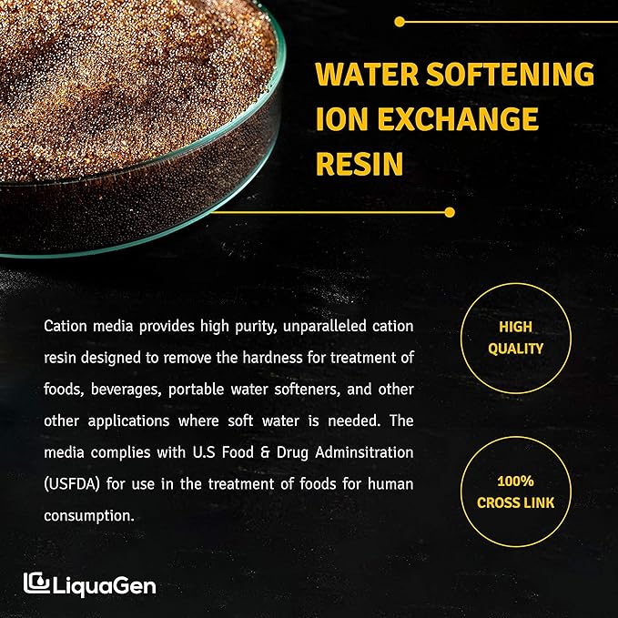 LiquaGen - 1.5 CU FT. Ion Exchange Resin Cation for Water Softeners