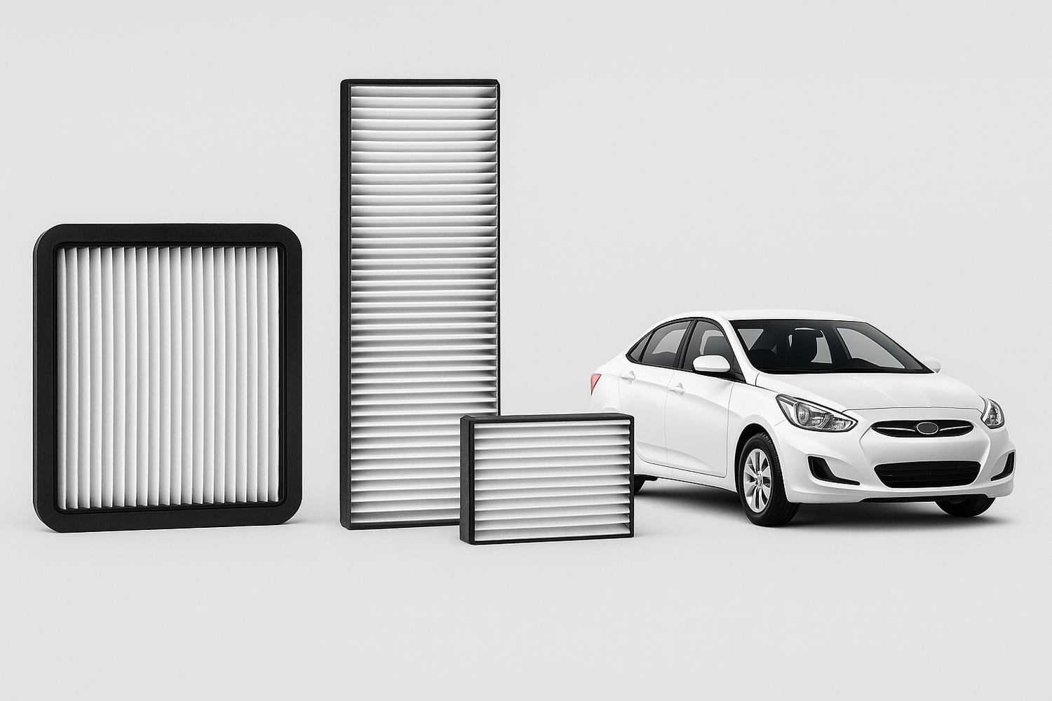 AquaNest cabin air filters for tractors, trucks, and cars displayed in clean setting